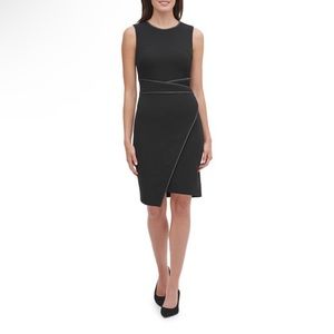 Tommy Hilfiger black wrap sheath dress, size 4